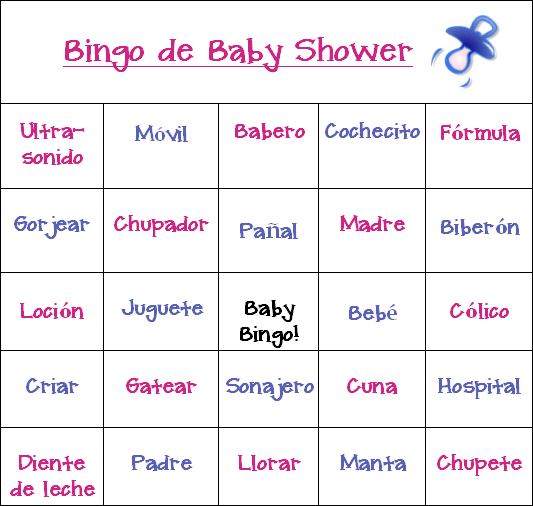 Juegos de ordenar palabras de baby shower - Imagui