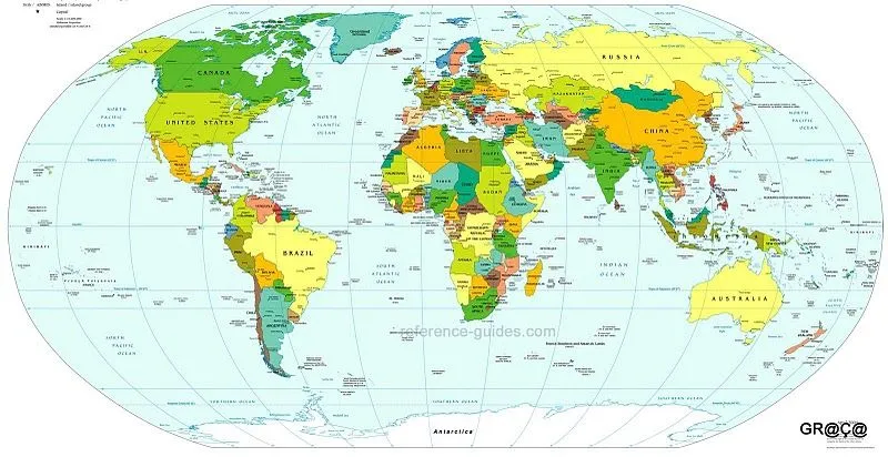 Actividades Escolares: mapas del continente Americano