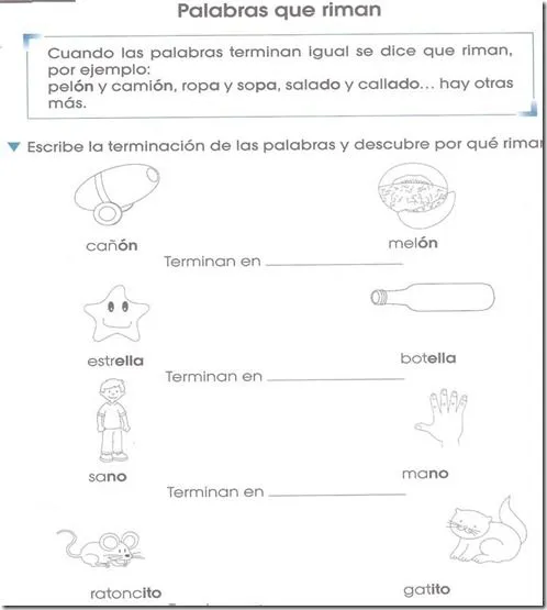 Ejercicios de español para segundo grado de primaria - Imagui