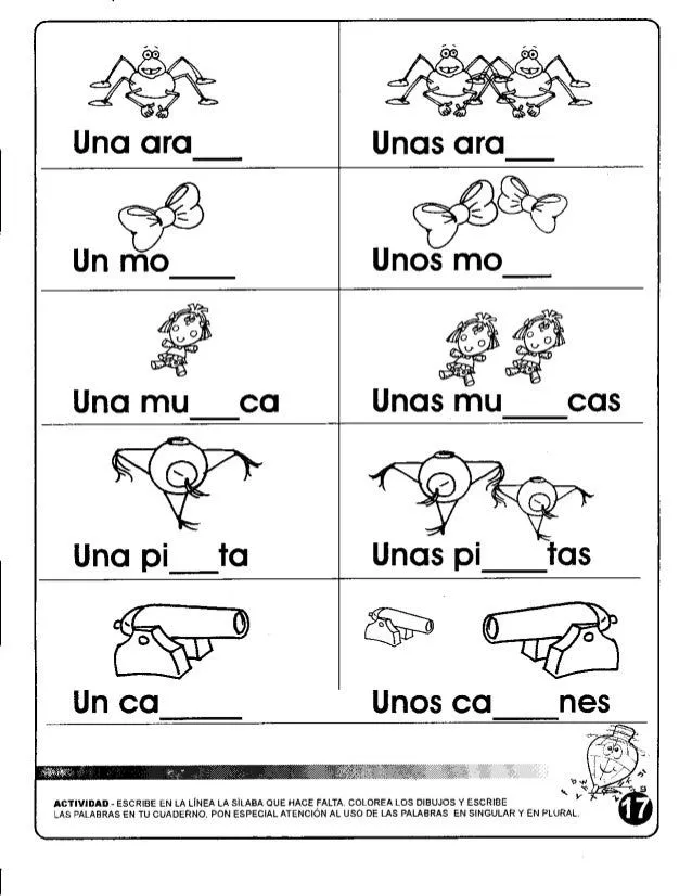 Actividades lectoescritura 2do