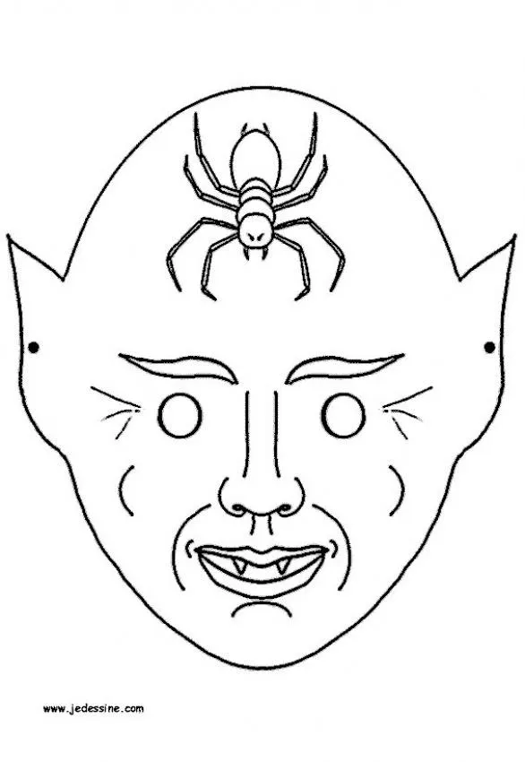 Actividades manuales de máscara de halloween para pintar - es.hellokids.com