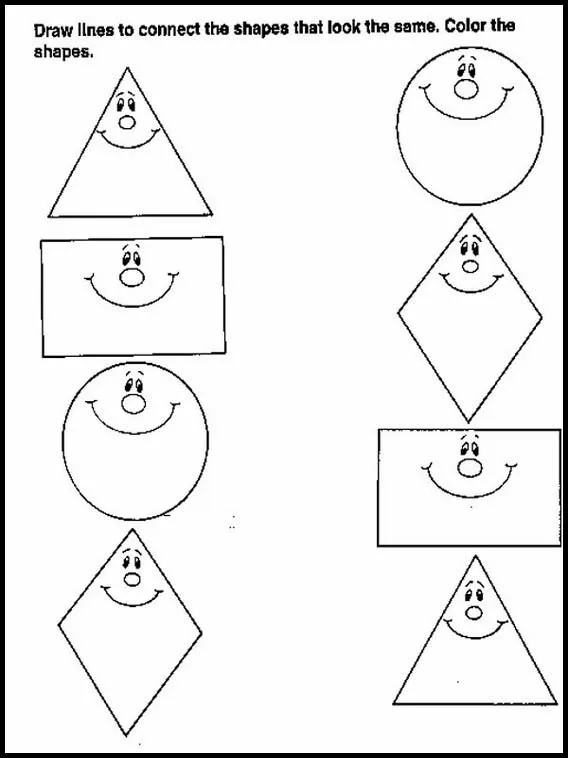 Ejercicios con figuras geometricas para primaria - Imagui