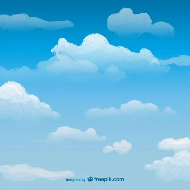 Acuarela de cielo con nubes | Descargar Vectores gratis