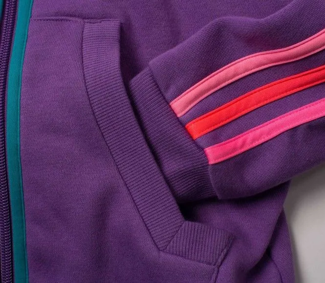 Adidas - Reinvented Full Zip Sudadera para niñas (rosa/morado ...