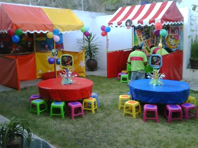 Centros de mesa para fiesta infantil de payasos - Imagui
