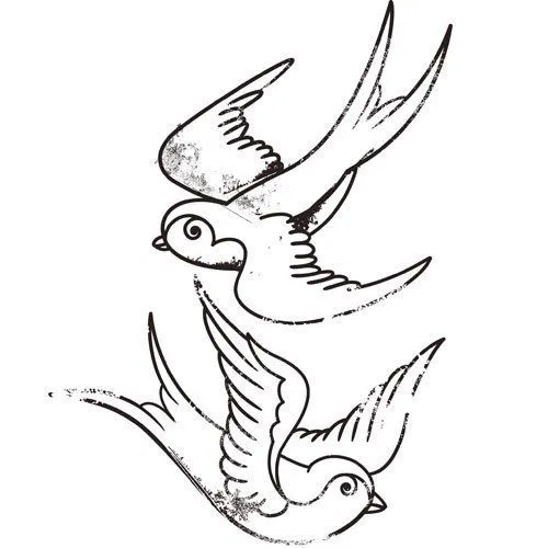Dibujos de golondrinas volando para colorear - Imagui
