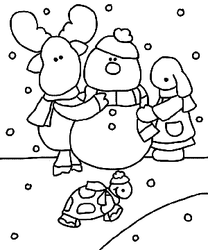 Os adjunto una serie de dibujos sobre el invierno para colorear...