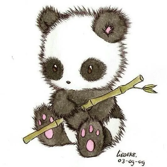 Adorable pandita dibujados | cosas tiernas | Pinterest