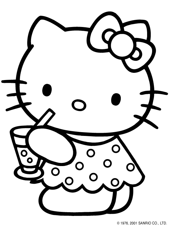 Adorables dibujos para pintar de Hello Kitty | Hello Kitty to Make ...
