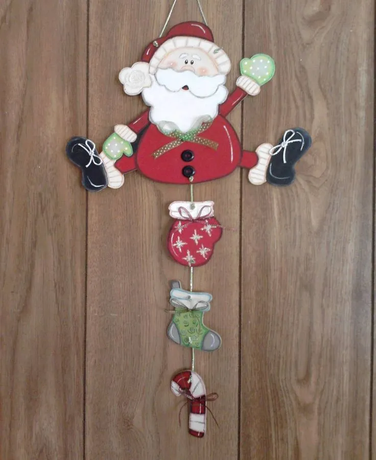 Adorno puerta en madera country | Navidad | Pinterest