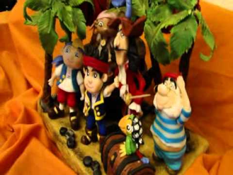 adorno torta jake y los piratas - YouTube