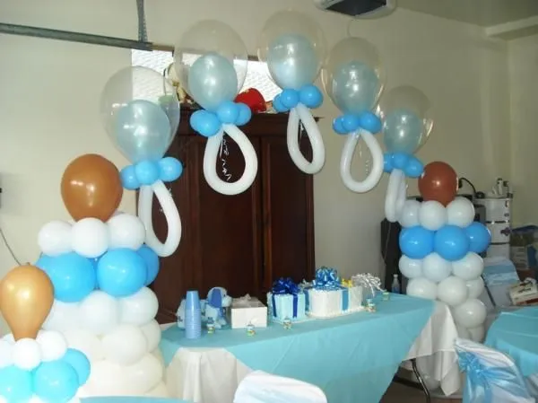 baby shower decorating | decoracion con globos para baby shower (4 ...