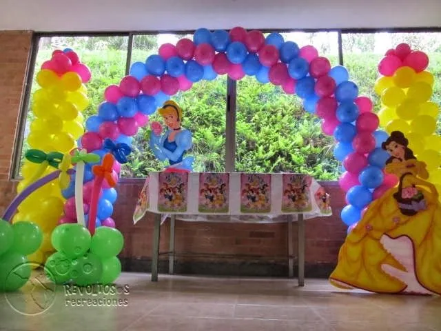 Decoraciónes de globos de princesa - Imagui