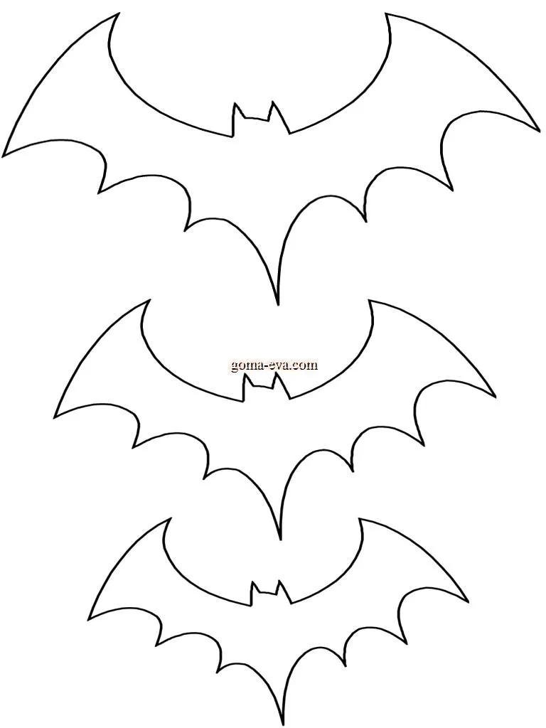 Moldes de murciélagos para Halloween - Imagui