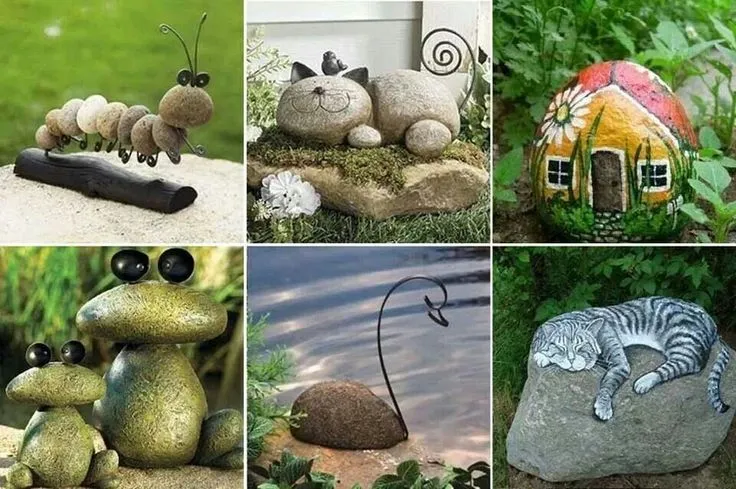 Adornos para el jardin con piedras | jardin | Pinterest | Outdoor ...