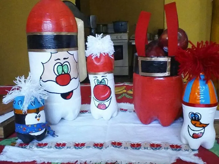 Adornos navideños con botellas plásticas recicladas | Mis ...