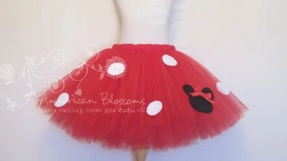 Adult Tutu Minnie Mouse Tutu Skirt Red Polka por AmericanBlossoms