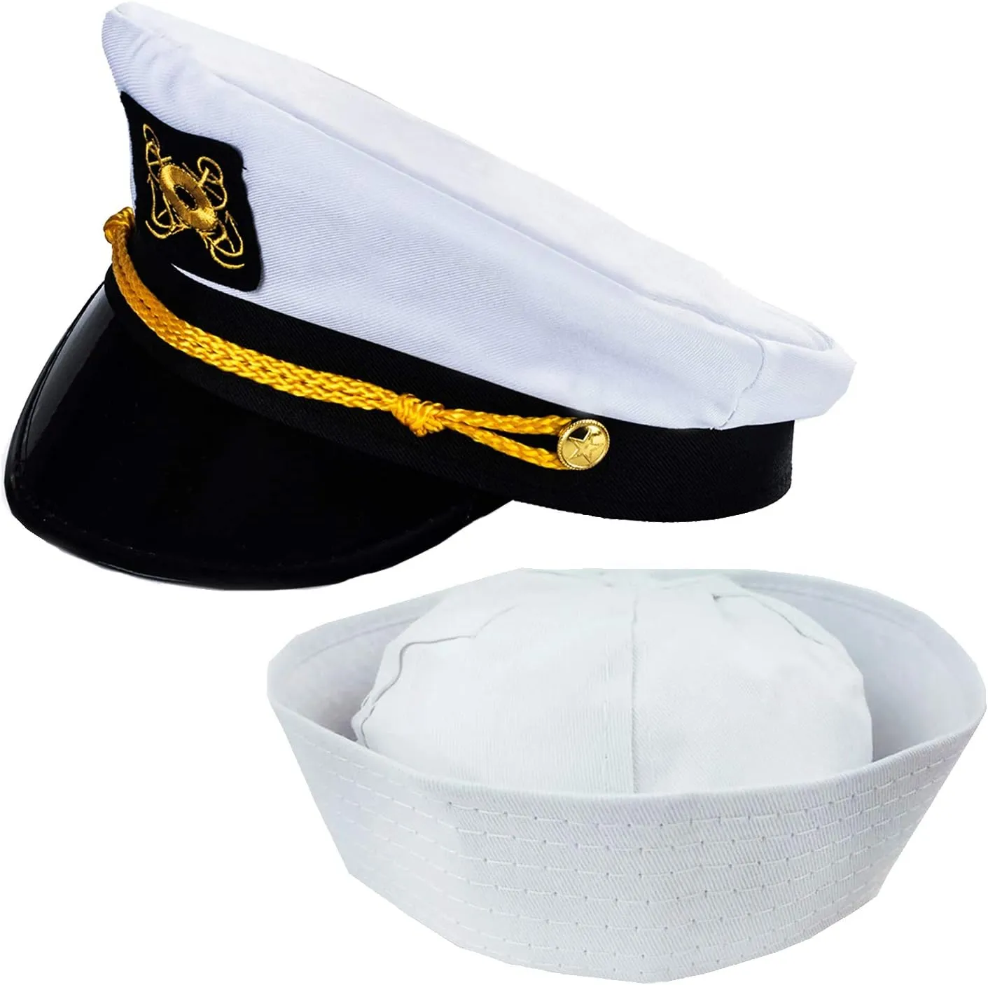 Adulto Yate Sombrero y de algodón blanco de Capitán Sailor hat-funny Gorros  de fiesta : Amazon.com.mx: Juguetes y Juegos