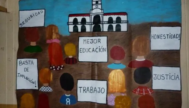 El afiche escolar que indigna a La Cámpora en Misiones | La Voz ...