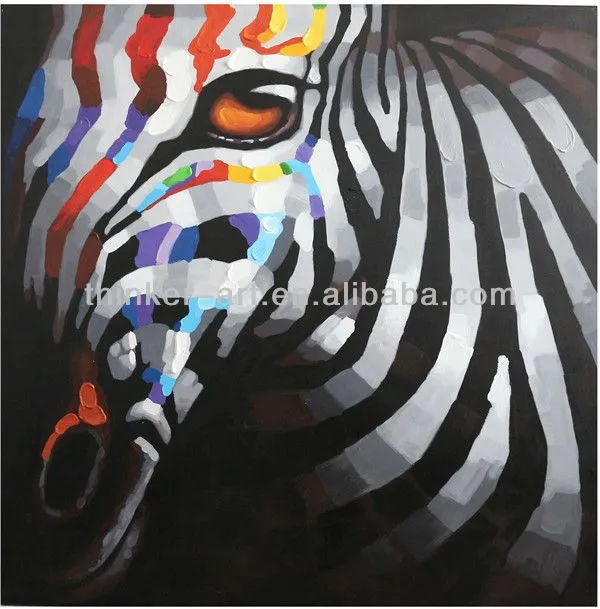 De áfrica abstracto pintura al óleo animal de cebra, caballo hecho ...