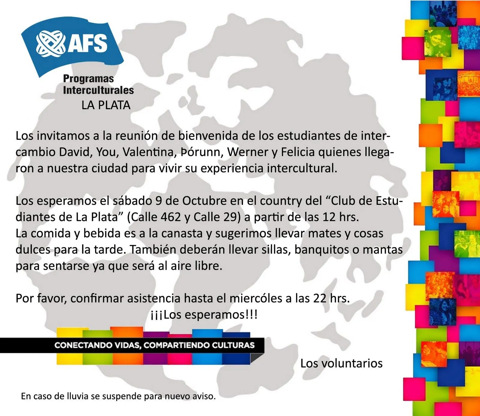 AFS La Plata: Bienvenida de los nuevos estudiantes!! AFS La Plata: Bienvenida de los nuevos estudiantes!!