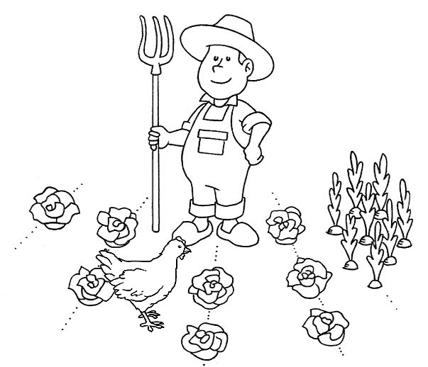 Agricultor para colorear para niños - Imagui