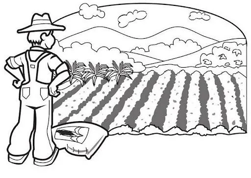 Dibujo para colorear de agricultura y ganaderia - Imagui