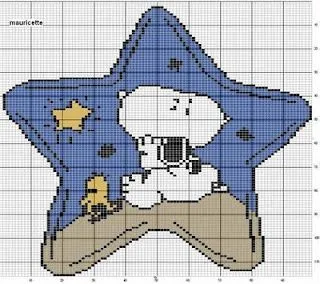 Aguja e hilo..vamos bordar: Punto de Cruz Snoopy Estrella Aguja e hilo..vamos bordar: Punto de Cruz Snoopy Estrella