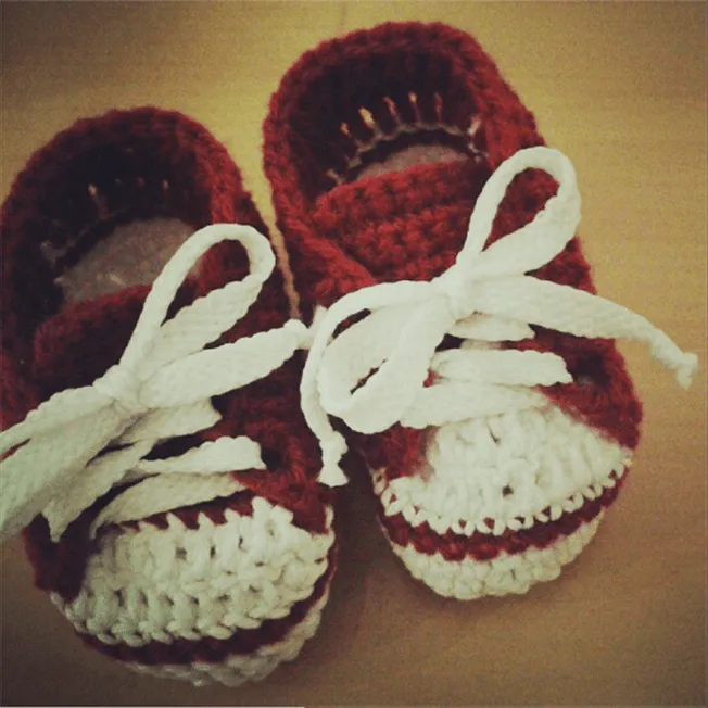 Ahuyama Crochet: Zapatos ALL STAR para bebé a crochet