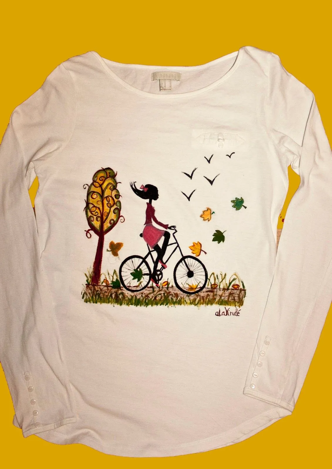 aLaVirulé- Camisetas pintadas a mano: Las bicicletas son para el ...