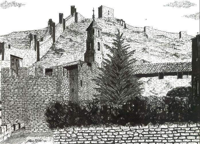 Albarracín a Pluma según Miguel Brunet Castélls dibujos a lapiz de ...