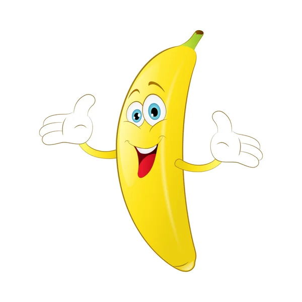 Alegre personaje banana — Vector stock © Dazdraperma #9011386