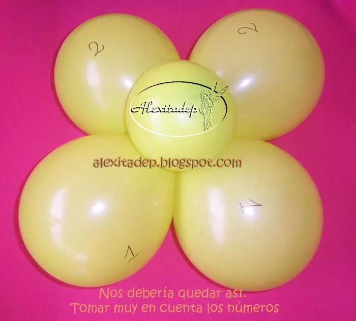 Alexitadep "Manualidades": Flores en globos comunes para pared o arco