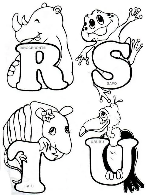 Alfabeto de animales para colorear. | Oh my Alfabetos!