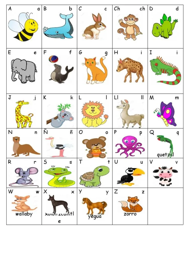 Alfabeto Animales y Objetos | PDF