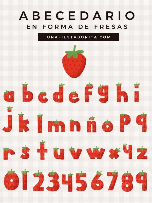 Alfabeto fresas, clipart abecedario fresas, letras y números forma de fresas – Una Fiesta Bonita Alfabeto fresas, clipart abecedario fresas, letras y números forma de fresas – Una Fiesta Bonita