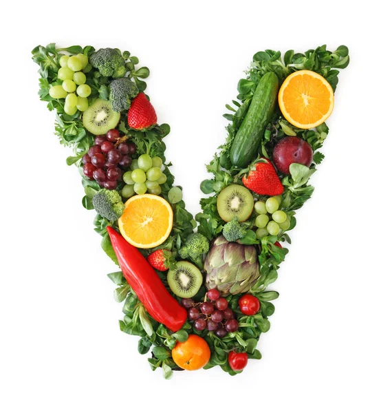 Alfabeto de fruta y verdura — Foto stock © egal #5453450