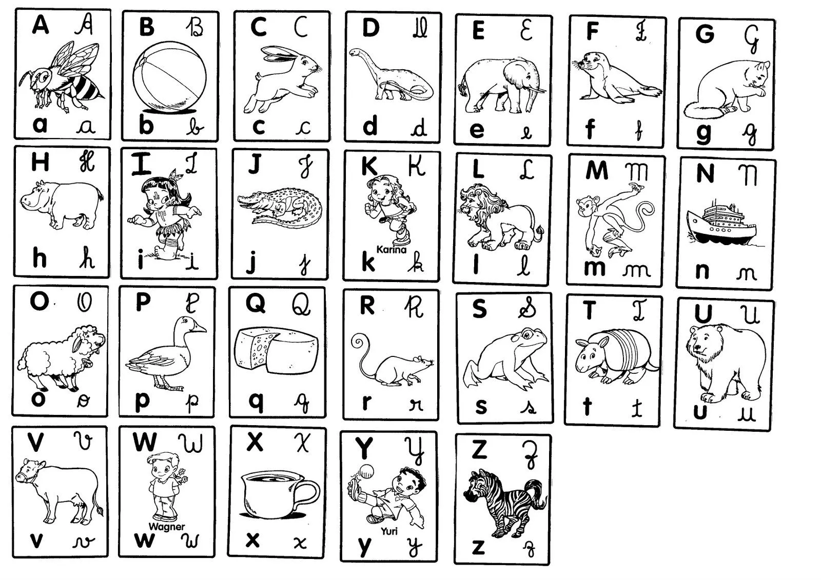 Alfabeto Ilustrado para Alfabetização Infantil - Imprimir ...