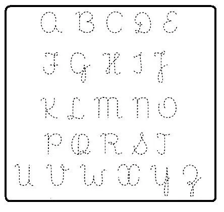 Alfabeto con letras cursivas para imprimir - Imagui