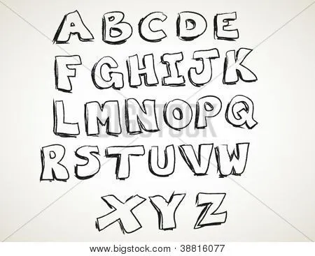 Alfabeto de letras desenhadas - Imagui
