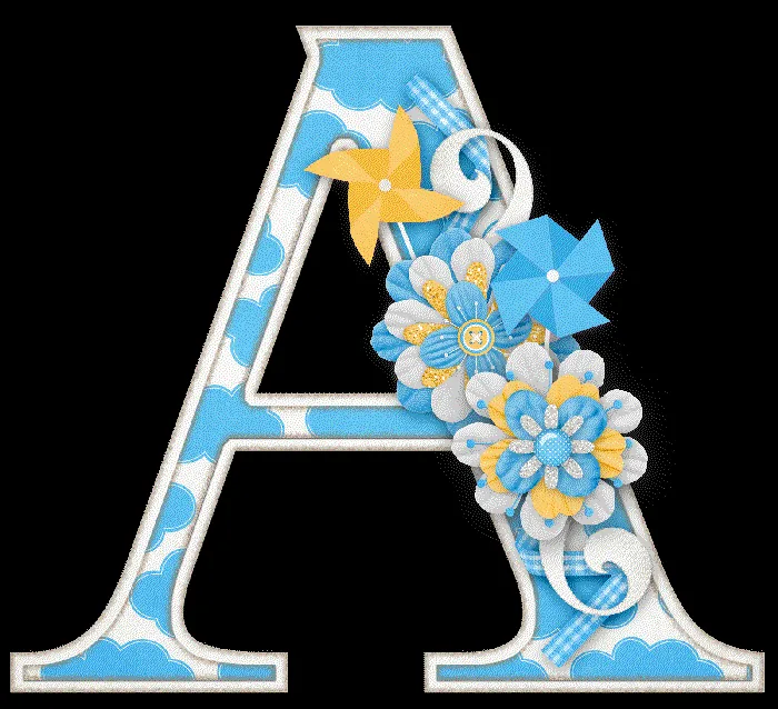 alfabeto letras mayúsculas adornadas con flores alfabeto letras mayúsculas adornadas con flores