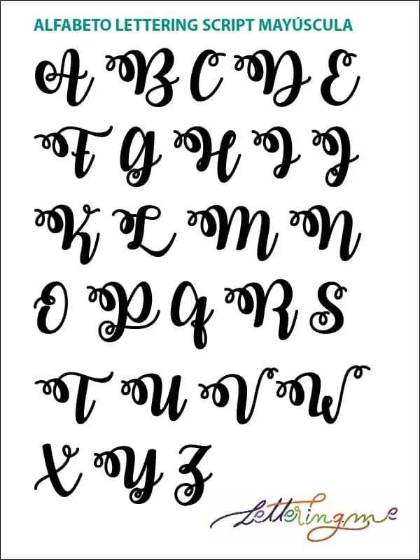 Alfabeto Lettering Script - Lettering