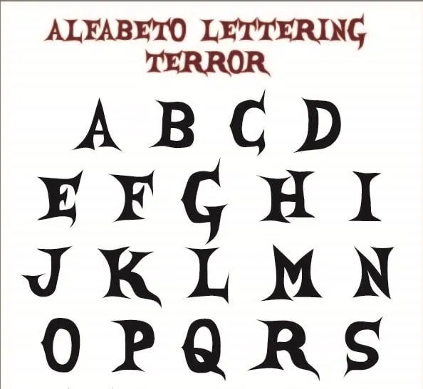 Alfabeto Lettering de Terror - Lettering