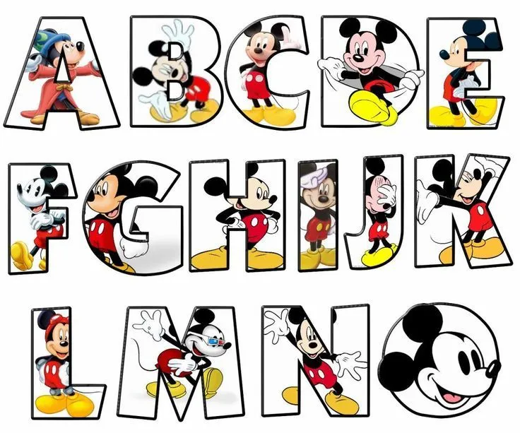 Alfabeto de Mickey <3 | mickey mouse | Pinterest