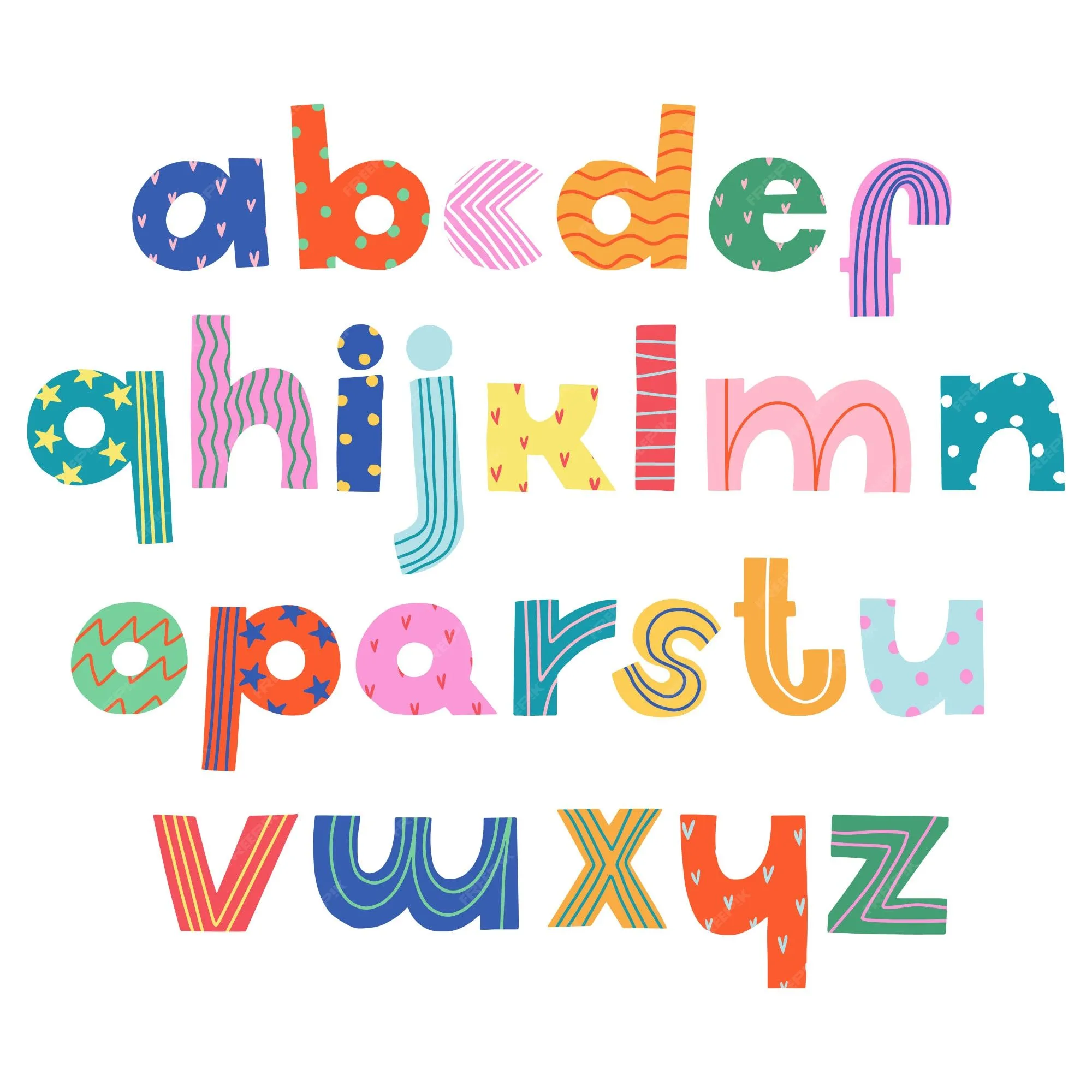Alfabeto de moda manuscrita. letras modernas de dibujos animados aislados. dibujado a mano las letras del alfabeto aisladas. bonitas letras estampadas. fuente colorida | Vector Premium Alfabeto de moda manuscrita. letras modernas de dibujos animados aislados. dibujado a mano las letras del alfabeto aisladas. bonitas letras estampadas. fuente colorida | Vector Premium
