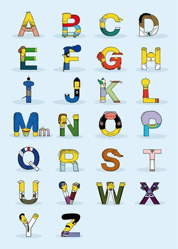 Alfabeto Simpson – Marcianos