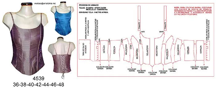 Como confeccionar un corset para vestido - Imagui