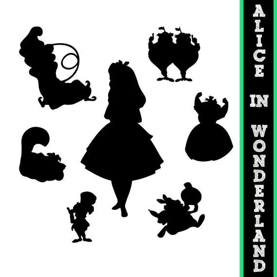 Alice in Wonderland Silhouettes // Disney by SparkYourCreativity Alice in Wonderland Silhouettes // Disney by SparkYourCreativity
