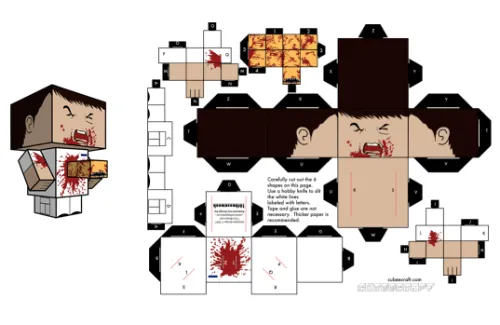 Aliens and Predators, CubeCraft - Kane (with chestburster) paper ... Aliens and Predators, CubeCraft - Kane (with chestburster) paper ...