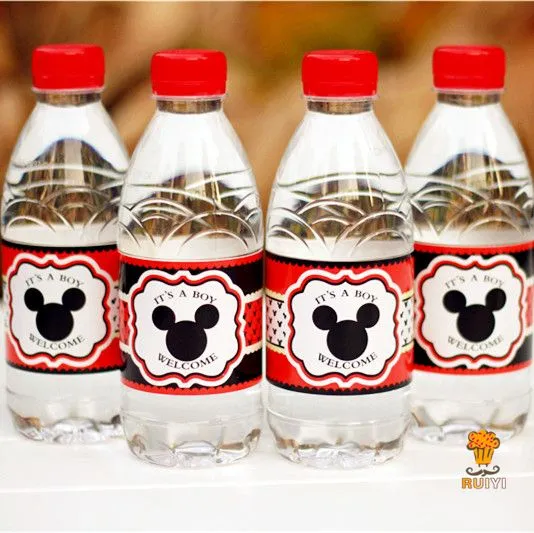 Aliexpress.com : Buy 24pcs Mickey mouse water bottle label candy ...